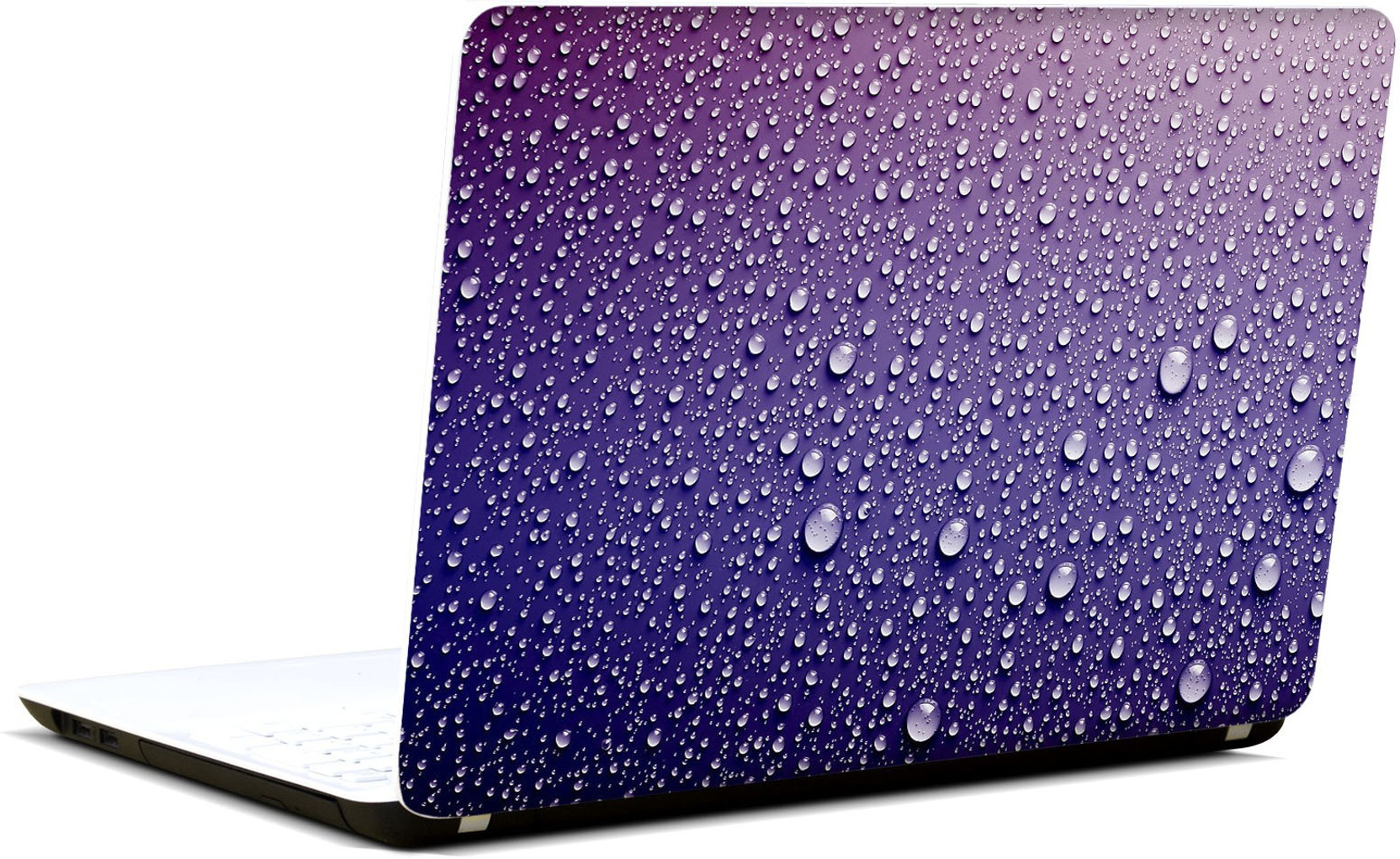 Amez Purple Water Drops 19 1 Inch Vinyl Laptop Decal 19 1