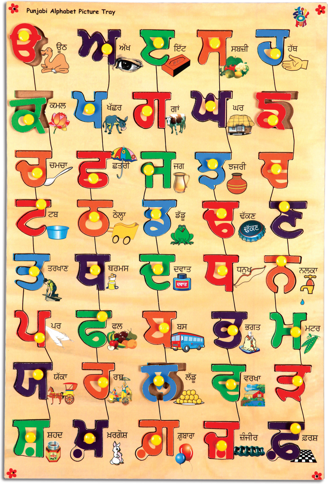 Skillofun Punjabi Alphabet Picture Tray Price in India Buy Skillofun