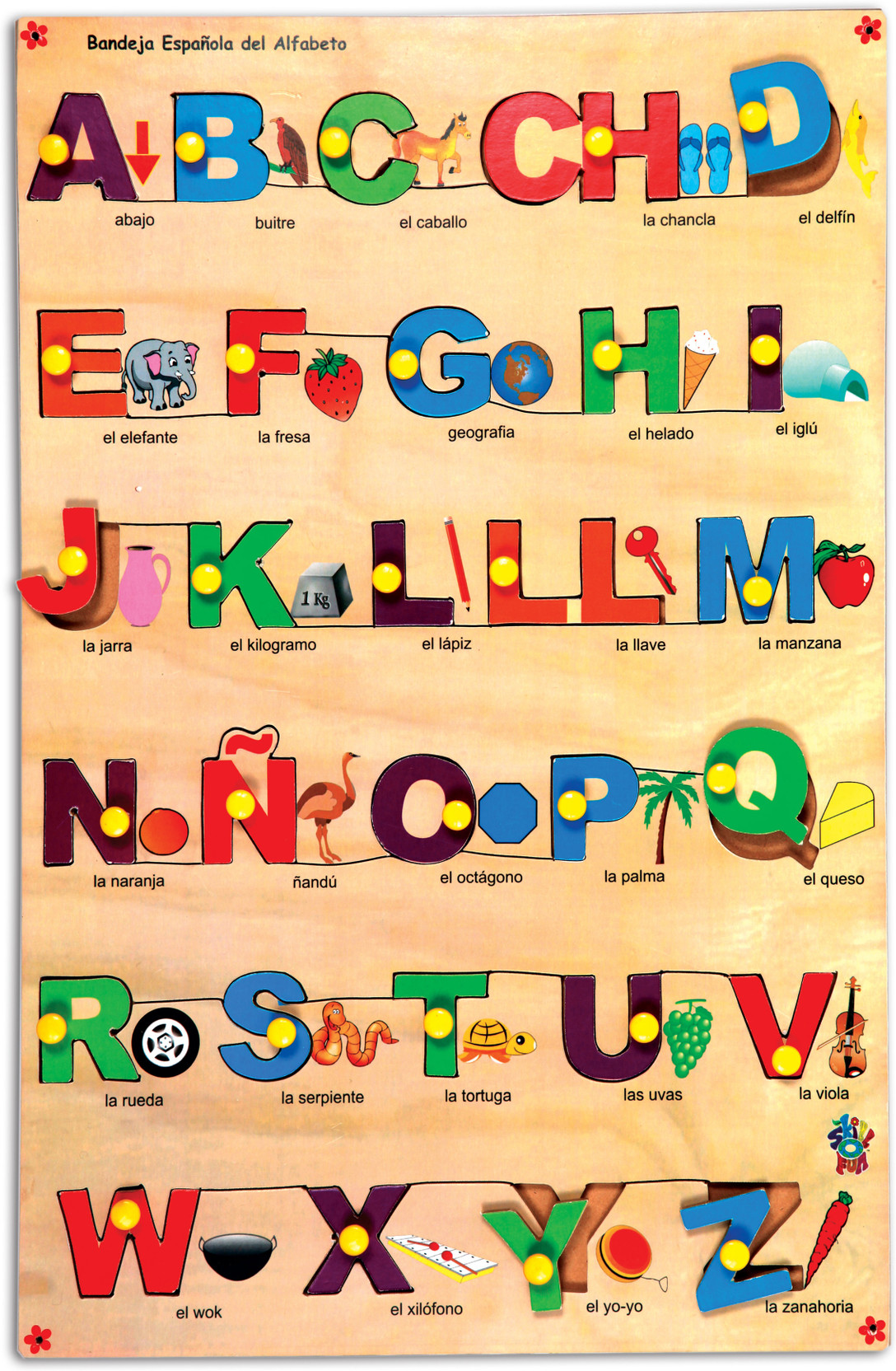 Skillofun Spanish Alphabet Picture Tray Price in India Buy Skillofun