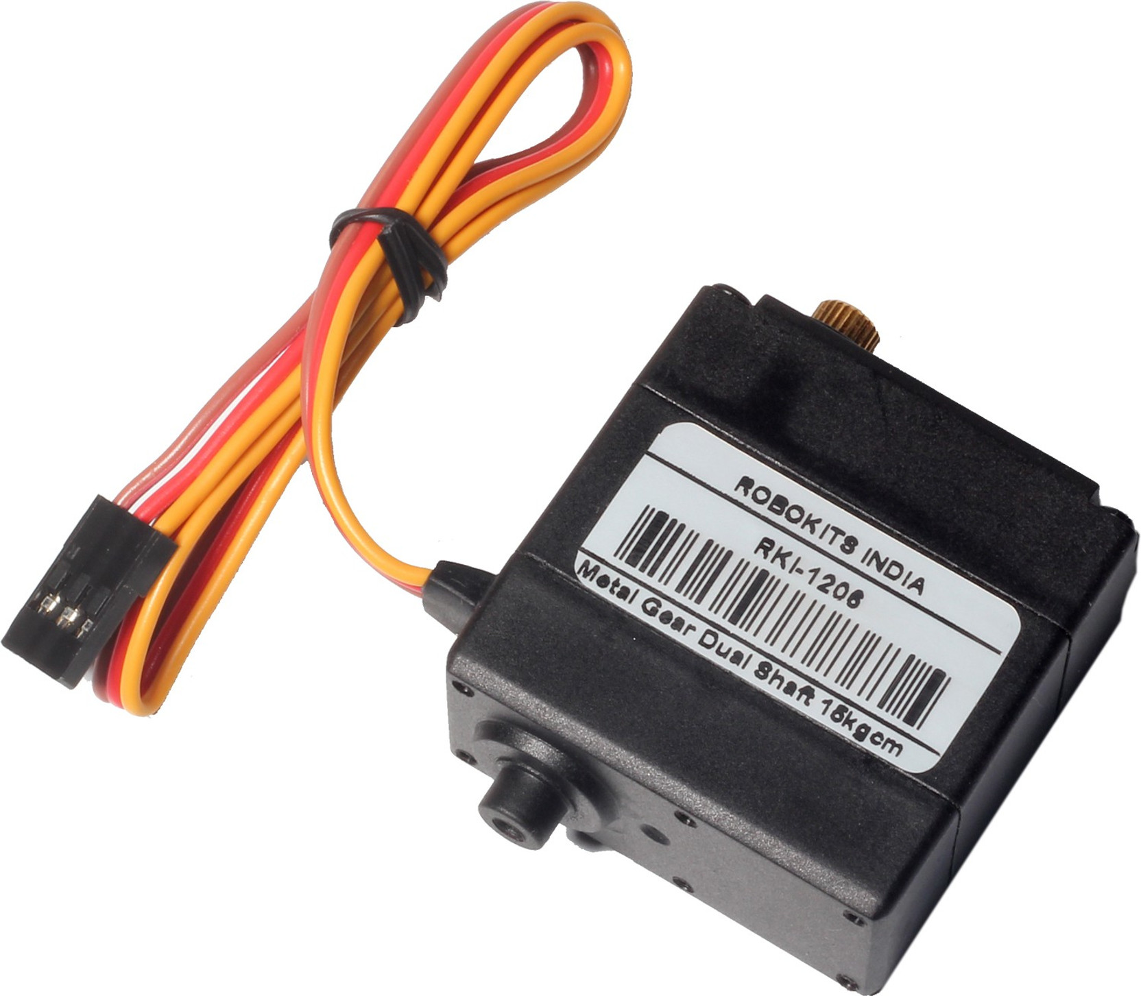Robokits Metal Gear Dual Shaft 16kgcm Servo Motor Price in Robokits Metal Gear Dual Shaft 16kgcm Servo Motor Price in
