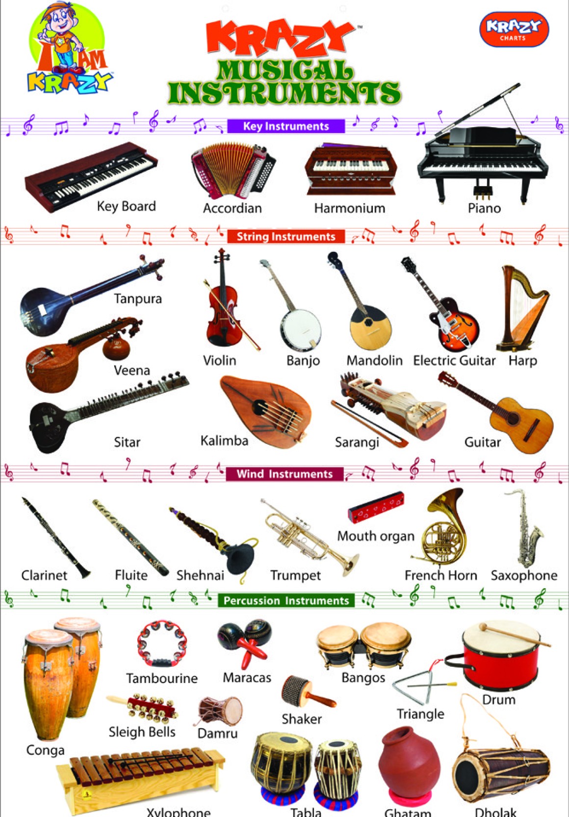 Mind Wealth Krazy Musical Instruments Chart Price in India - Buy Mind Wealth Krazy Musical ...