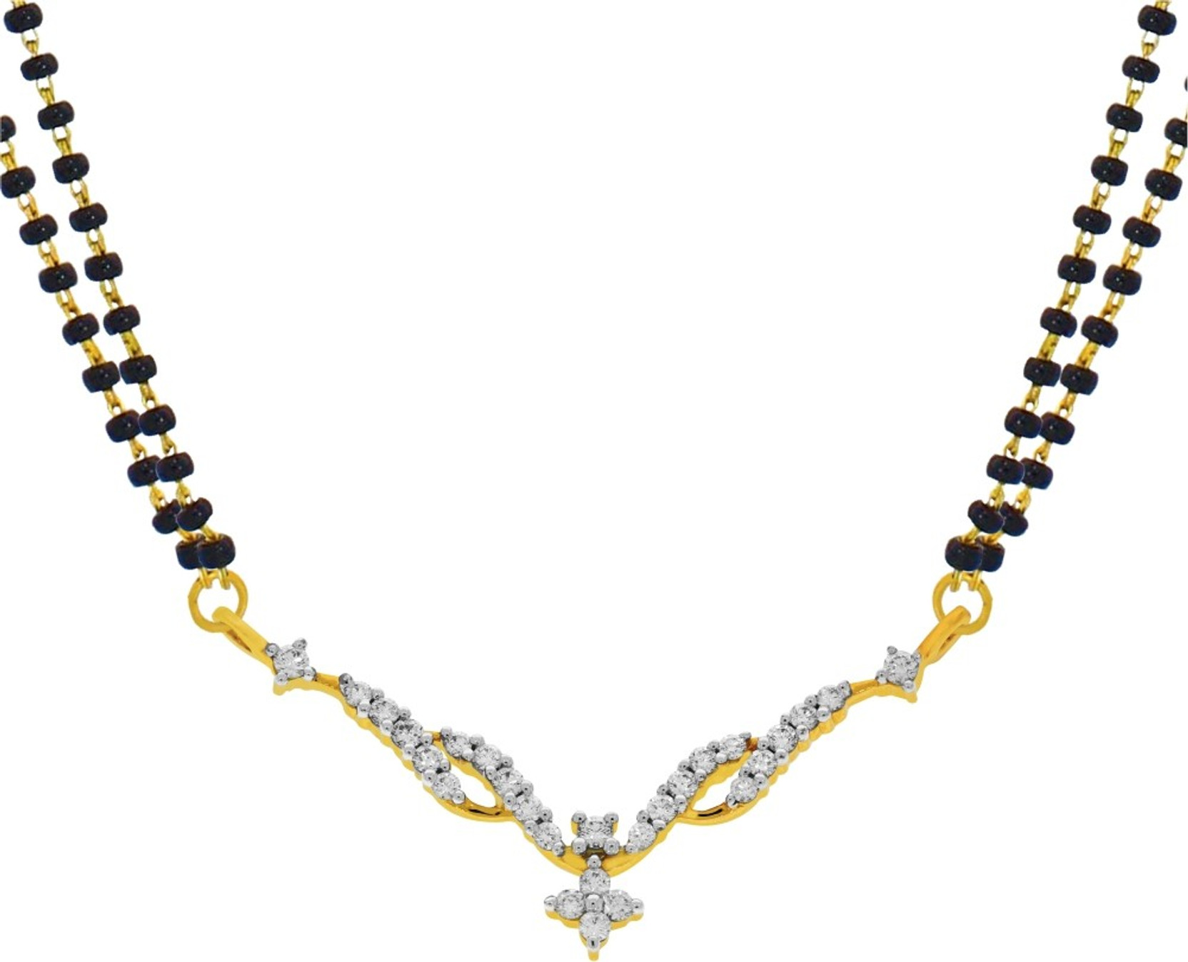 Kalyan Jewellers TAN0207 Gold Mangalsutra Tanmaniya Price in India - Buy Kalyan Jewellers