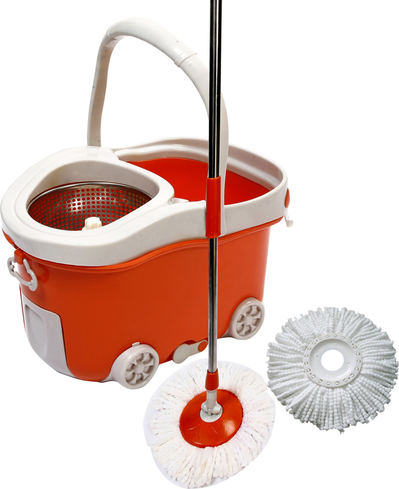 Blyssware Magic Steel Spin Orange Bucket Mop Set Price in India Buy