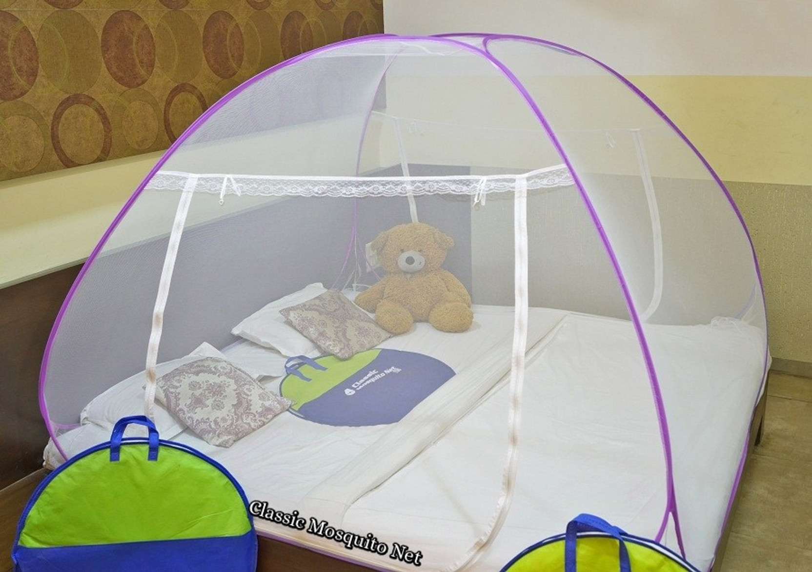 Classic Polyester Adults Net Double bed Mosquito Net Price in India