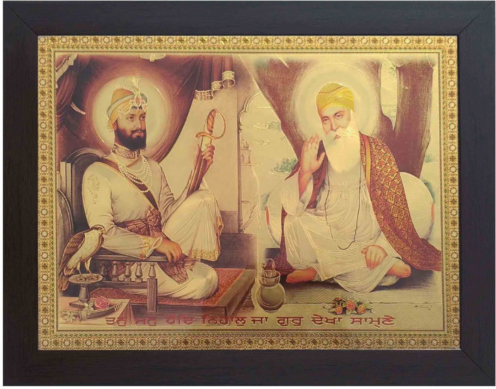 Guru Gobind Singh Ji Original Print In Size 18" X 14" Inches Picutres Frames 
