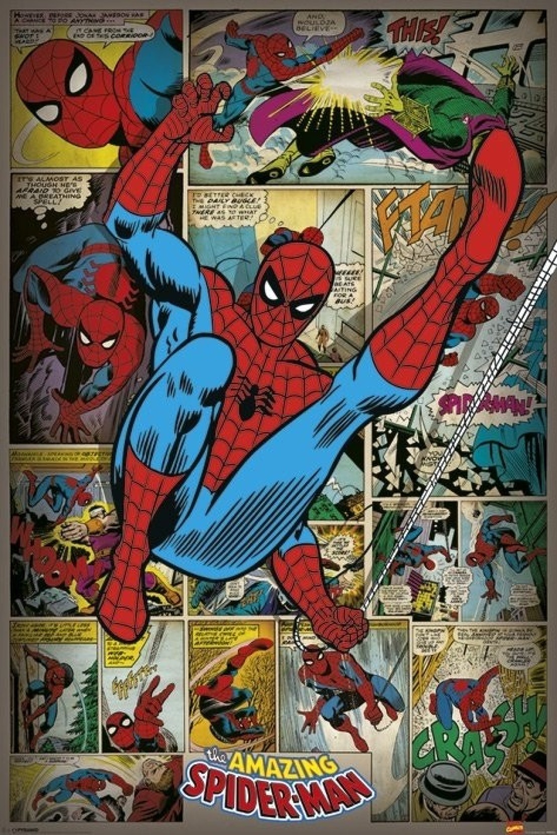 Marvel Comics - Spider - Man Retro Paper Print - Animation & Cartoons