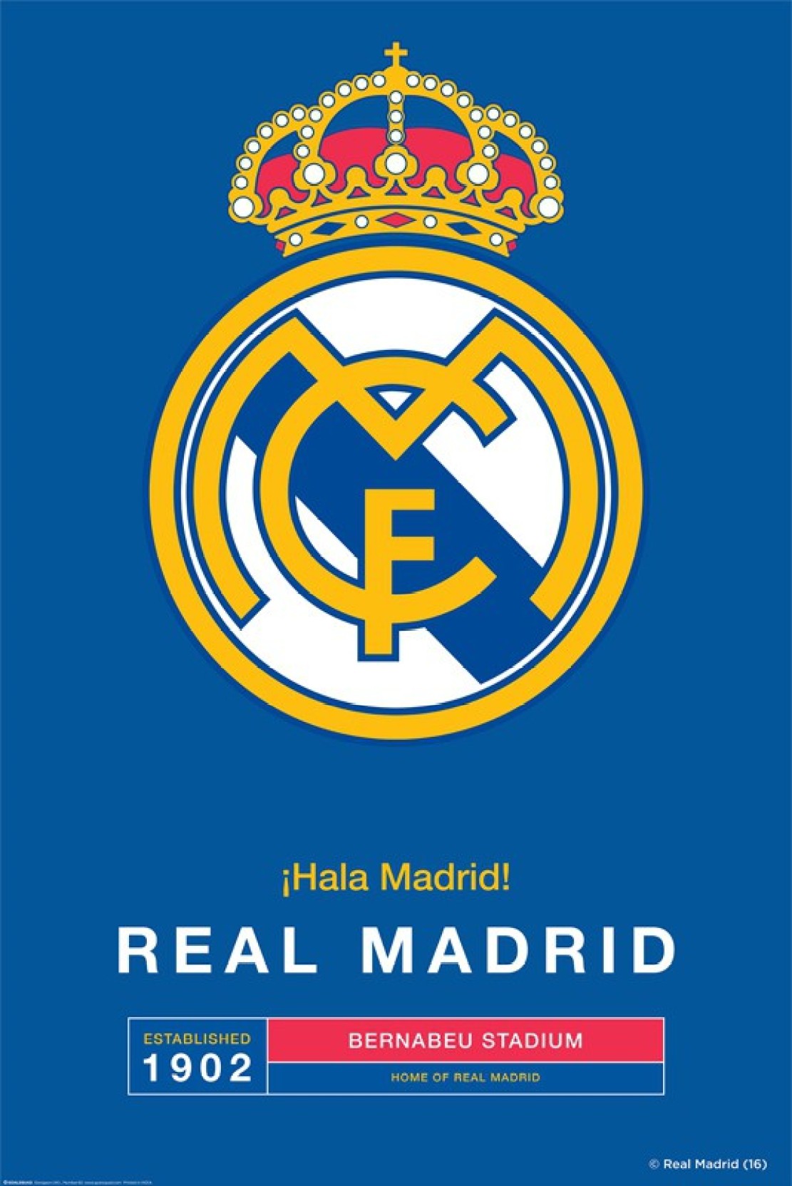 Real Madrid CF Large Poster Crest 33 Paper Print Sports Posters