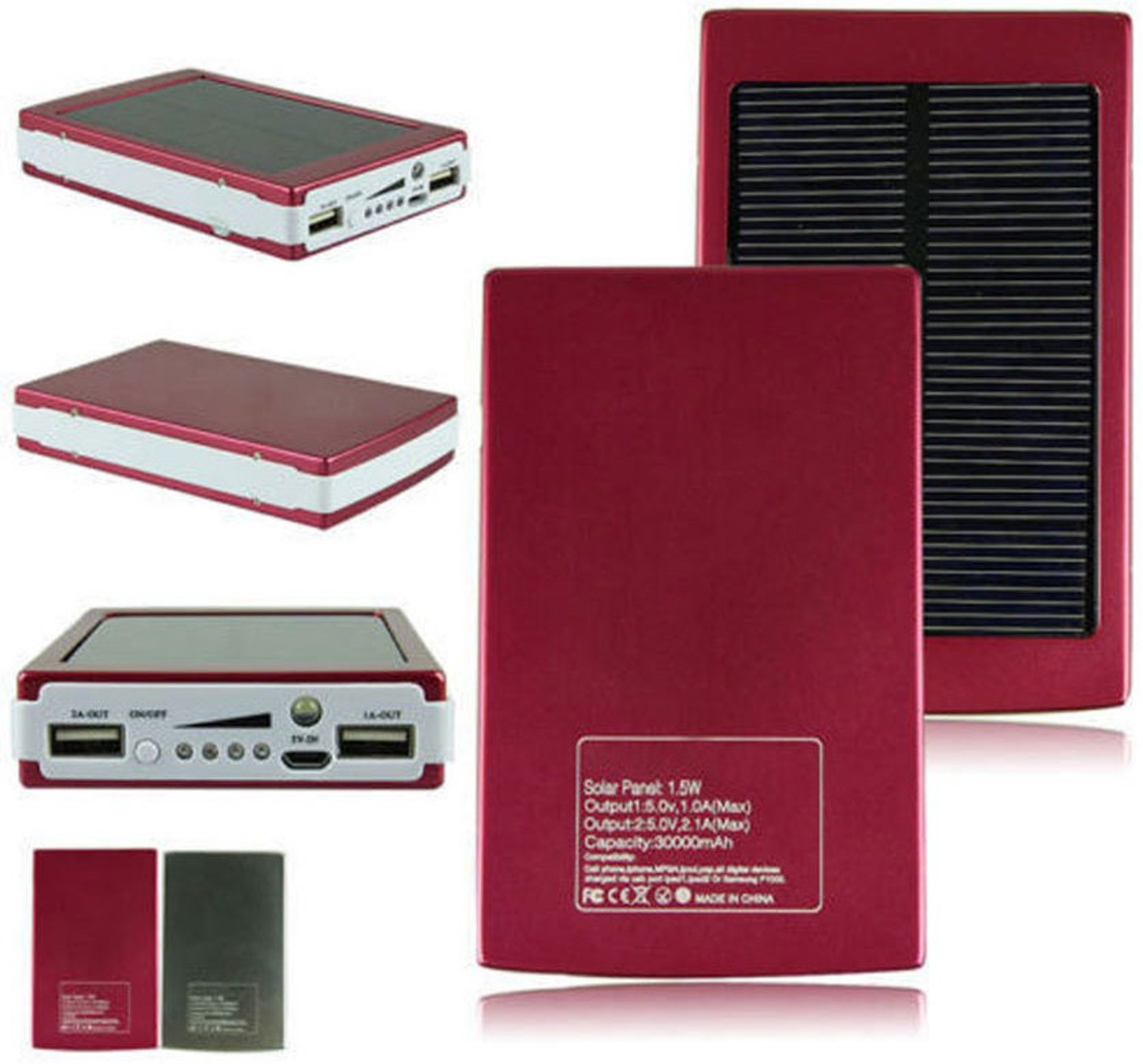 TechGear Solar Power Bank with USB Charger 30000 mAh Power Bank Price