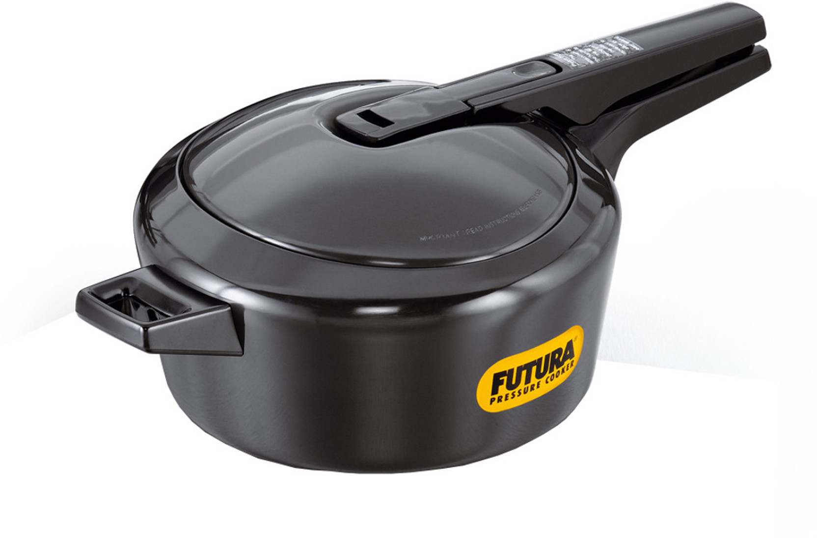 HAWKINS Futura 2 Litre Pressure Cooker, Hard Anodised Inner Lid Pressure Cooker, Small Cooker, Black (FP20
