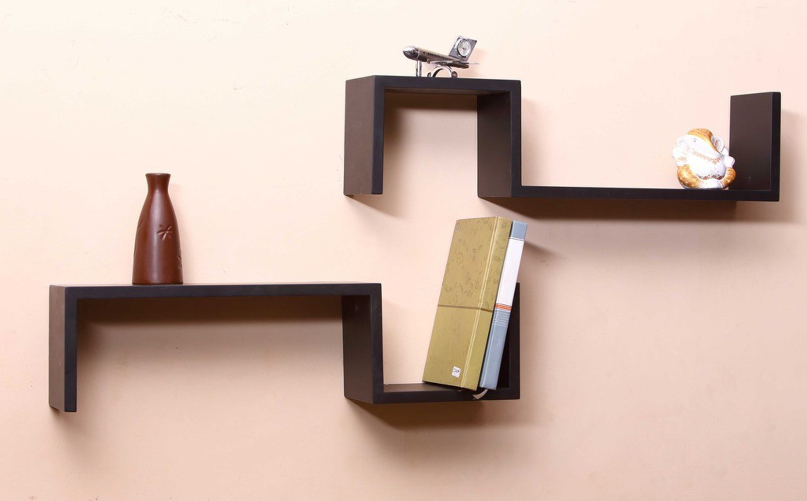 Cosmosgalaxy Wooden Wall Shelves Black Big Wooden Wall Shelf Price in