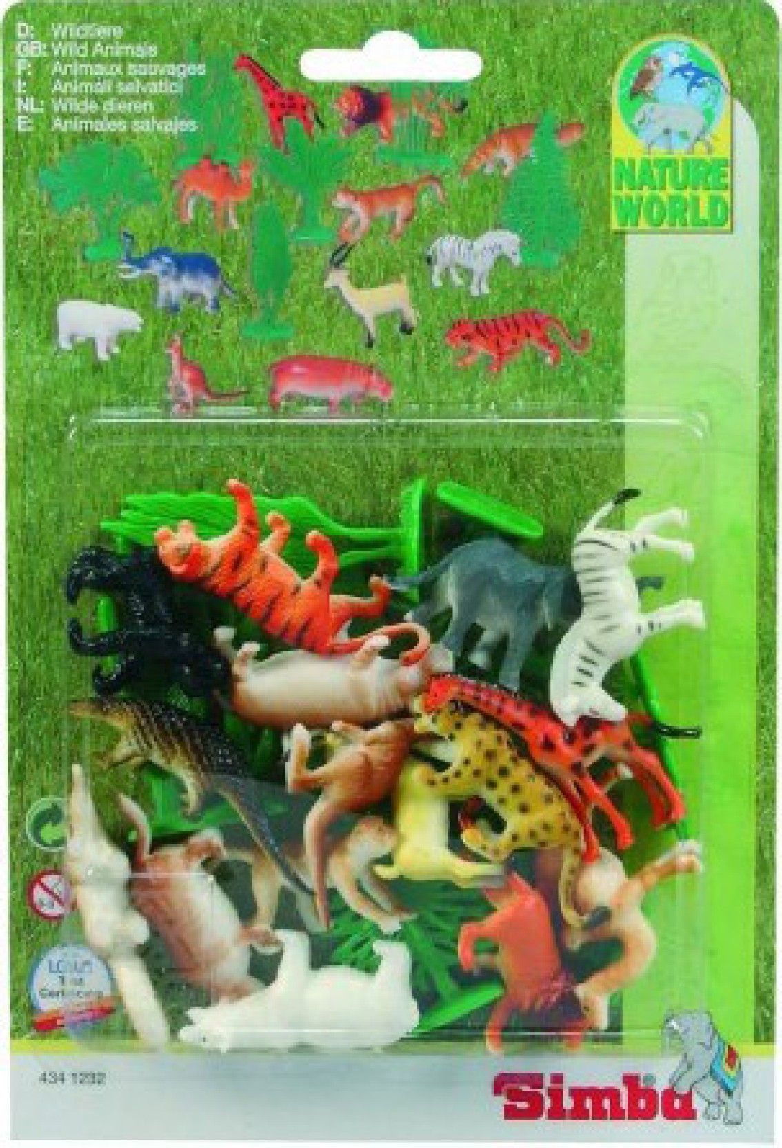 Simba Nature World Zoo Set Plastic Zoo Animal Play Set - Nature World