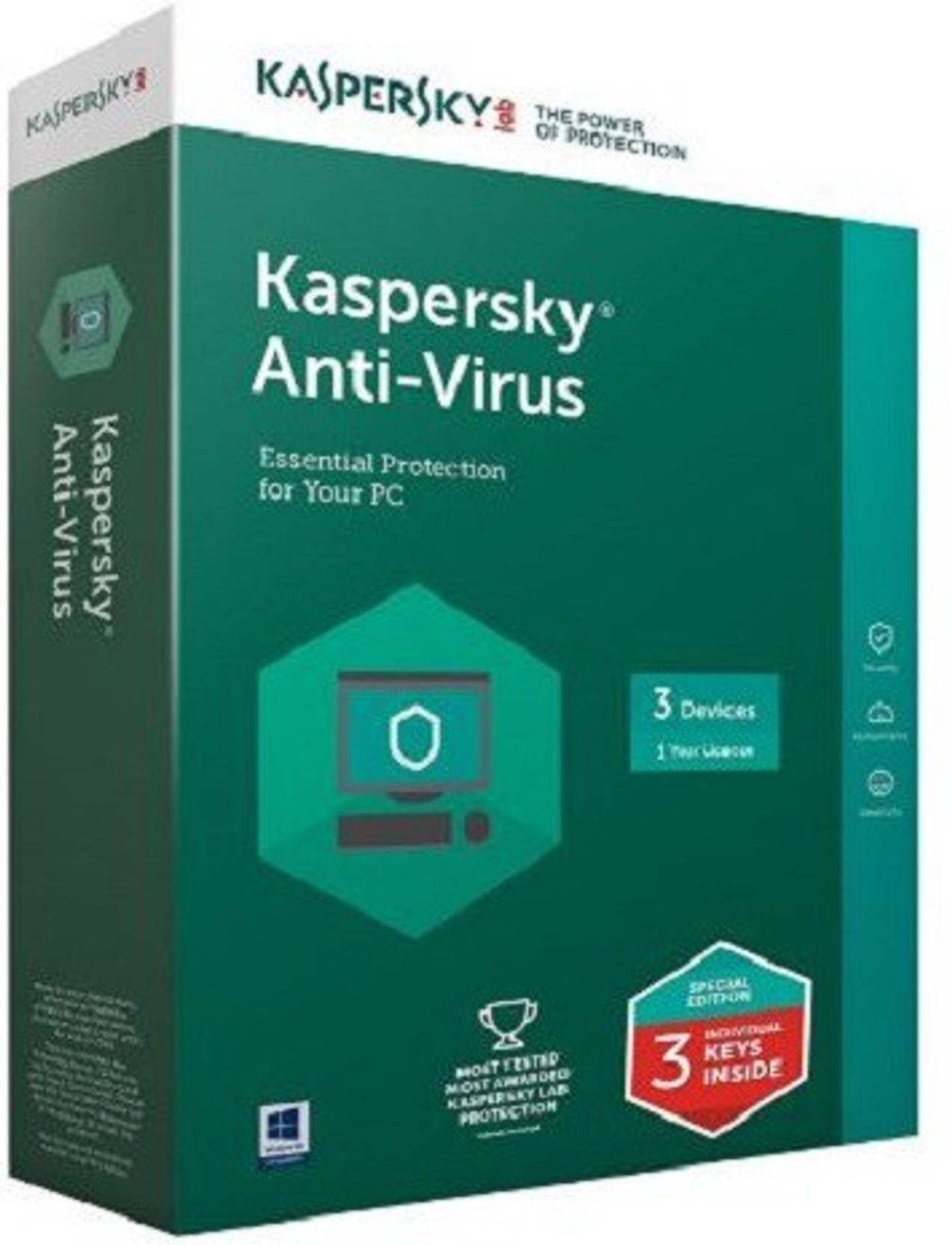 Kaspersky Anti-virus 2016 3 PC 1 Year - Buy Kaspersky Anti ...