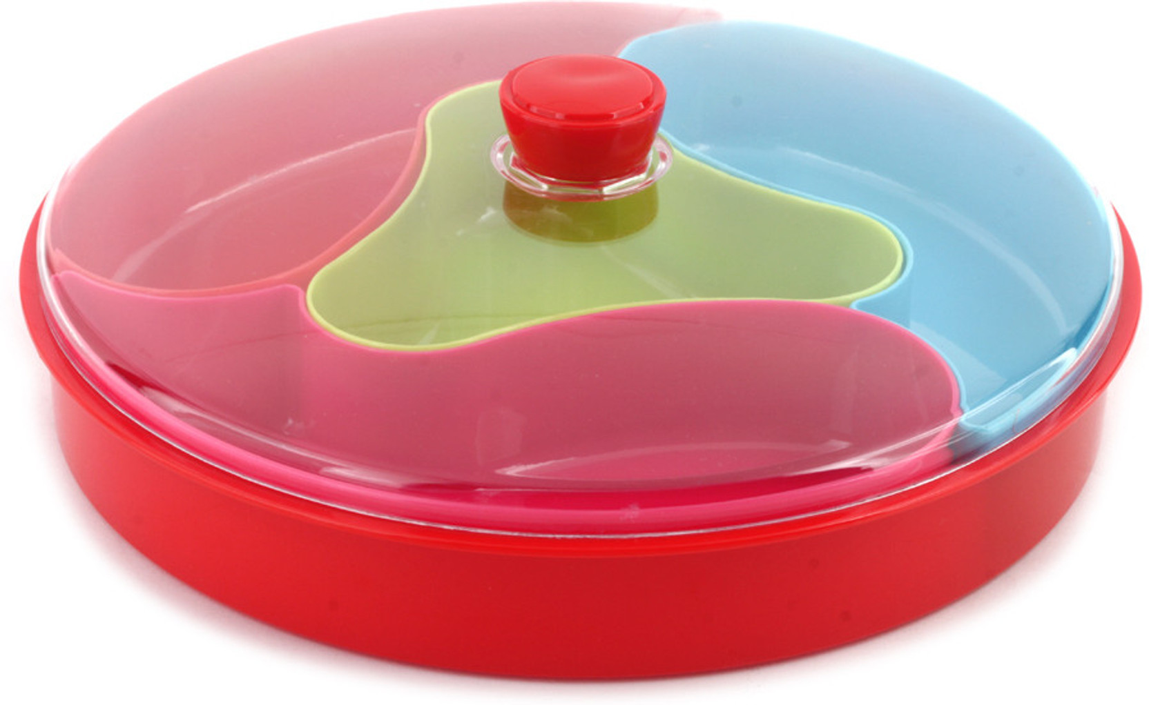 Chrome Snack Set 4 Compartment Bowl Tray Serving Set Price in India