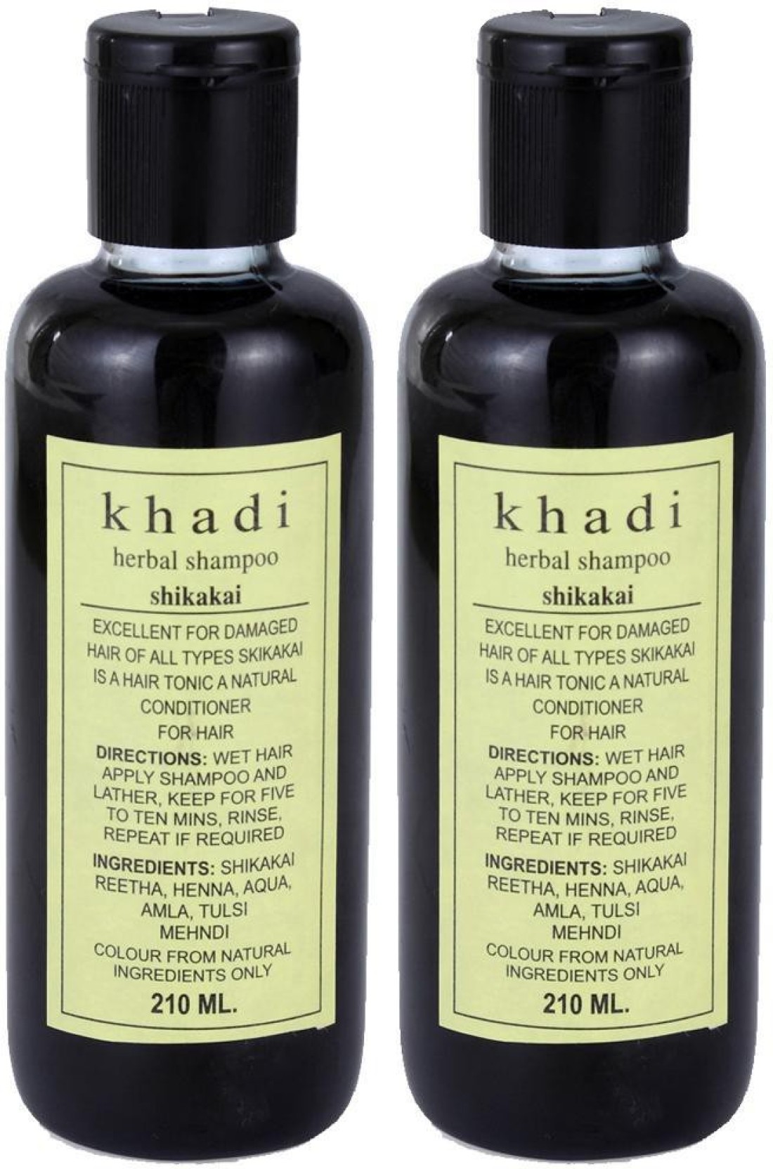 Khadi Herbal Herbal Shikakai Shampoo Pack of 2  Price in India, Buy