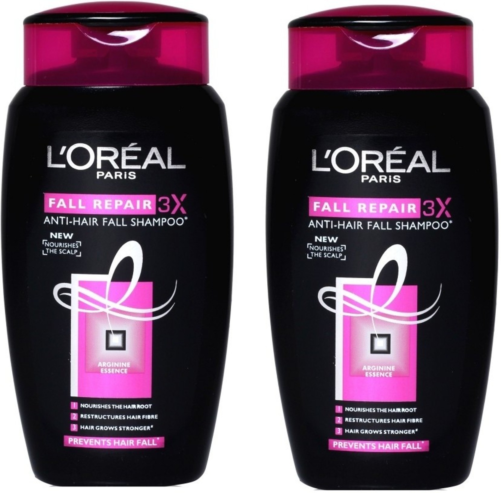 L'Oreal Paris Paris New Fall Repair 3X AntiHairfall Shampoo (Pack of 2