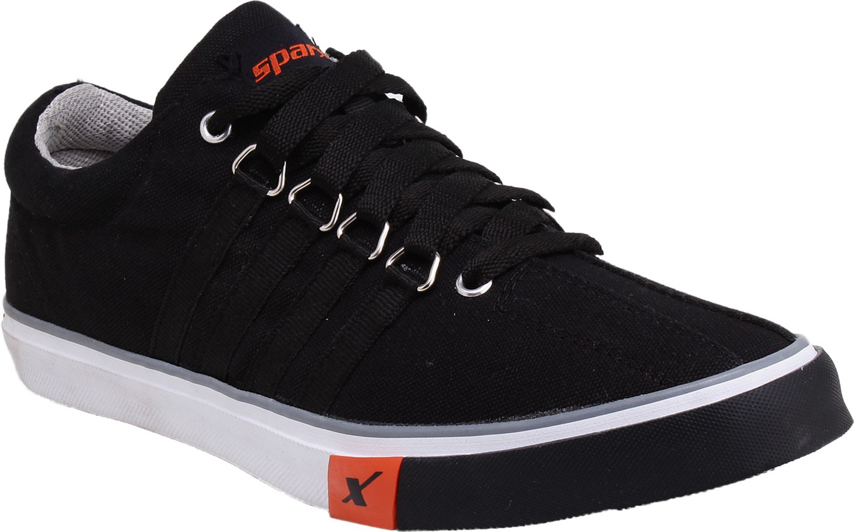 Sparx Sporty Canvas Shoes - Buy Black Color Sparx Sporty Canvas Shoes Online at Best Price