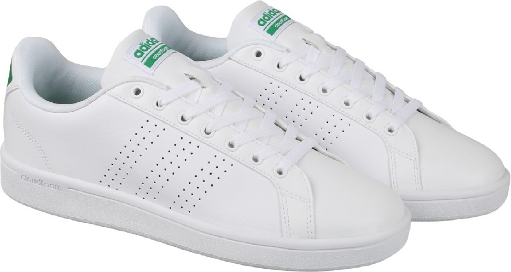 Adidas Neo CLOUDFOAM ADVANTAGE CLEAN Sneakers - Buy FTWWHT/FTWWHT/GREEN ...