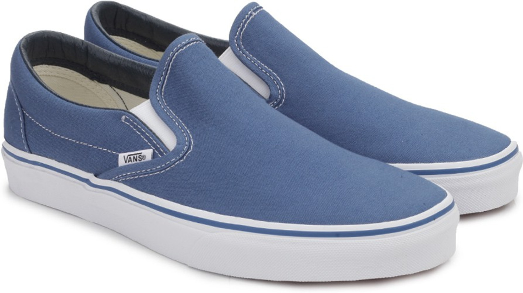 Vans CLASSIC SLIP-ON Loafers - Buy NAVY Color Vans CLASSIC SLIP-ON ...