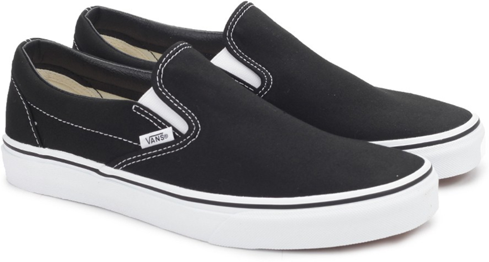 Vans CLASSIC SLIP-ON Loafers - Buy BLACK Color Vans CLASSIC SLIP-ON ...