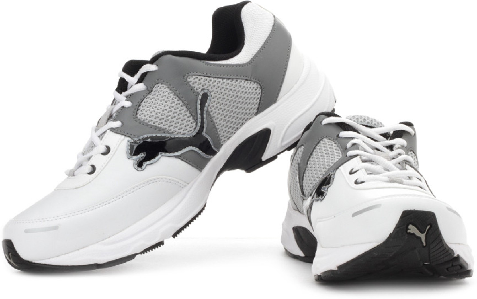Puma Falcon Xt Ind. Running Shoes - Buy White, Black, Steeple Gray ...