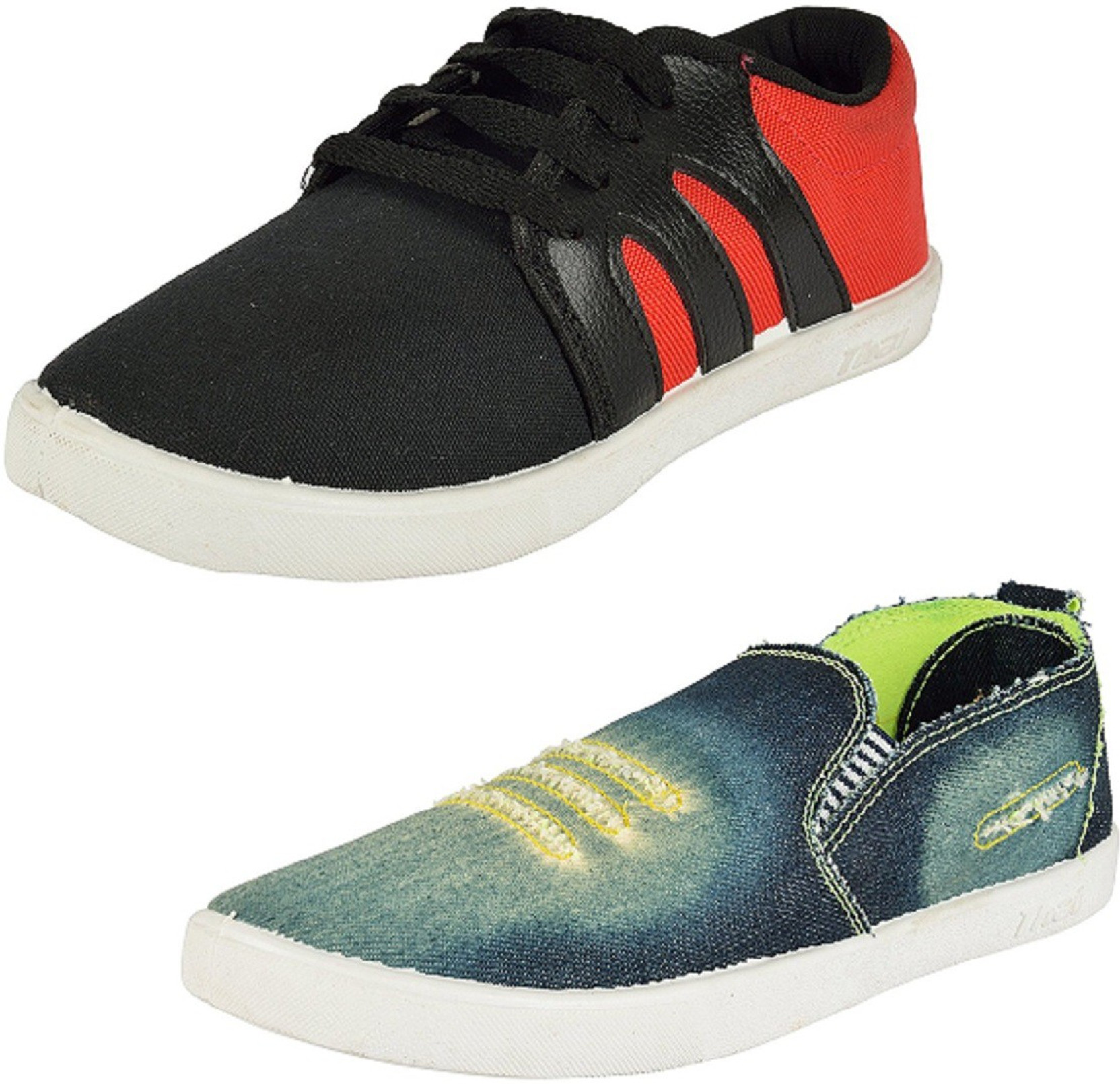 GreenBazar Combo Men`s Sneakers - Buy Multicolor Color GreenBazar Combo Men`s Sneakers Online at