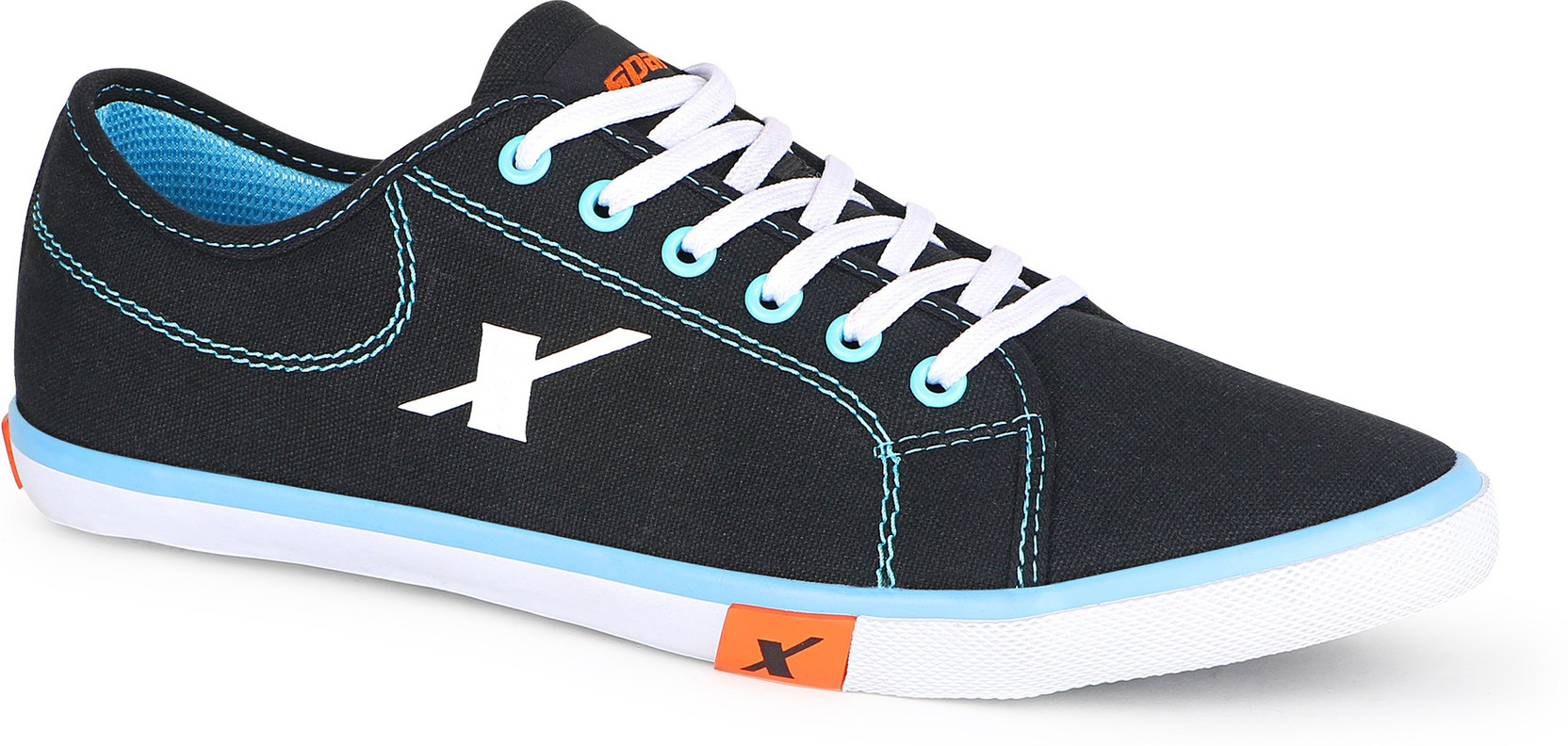 Sparx 283 Canvas Shoes - Buy BlackSkyBlue Color Sparx 283 Canvas Shoes Online at Best Price 