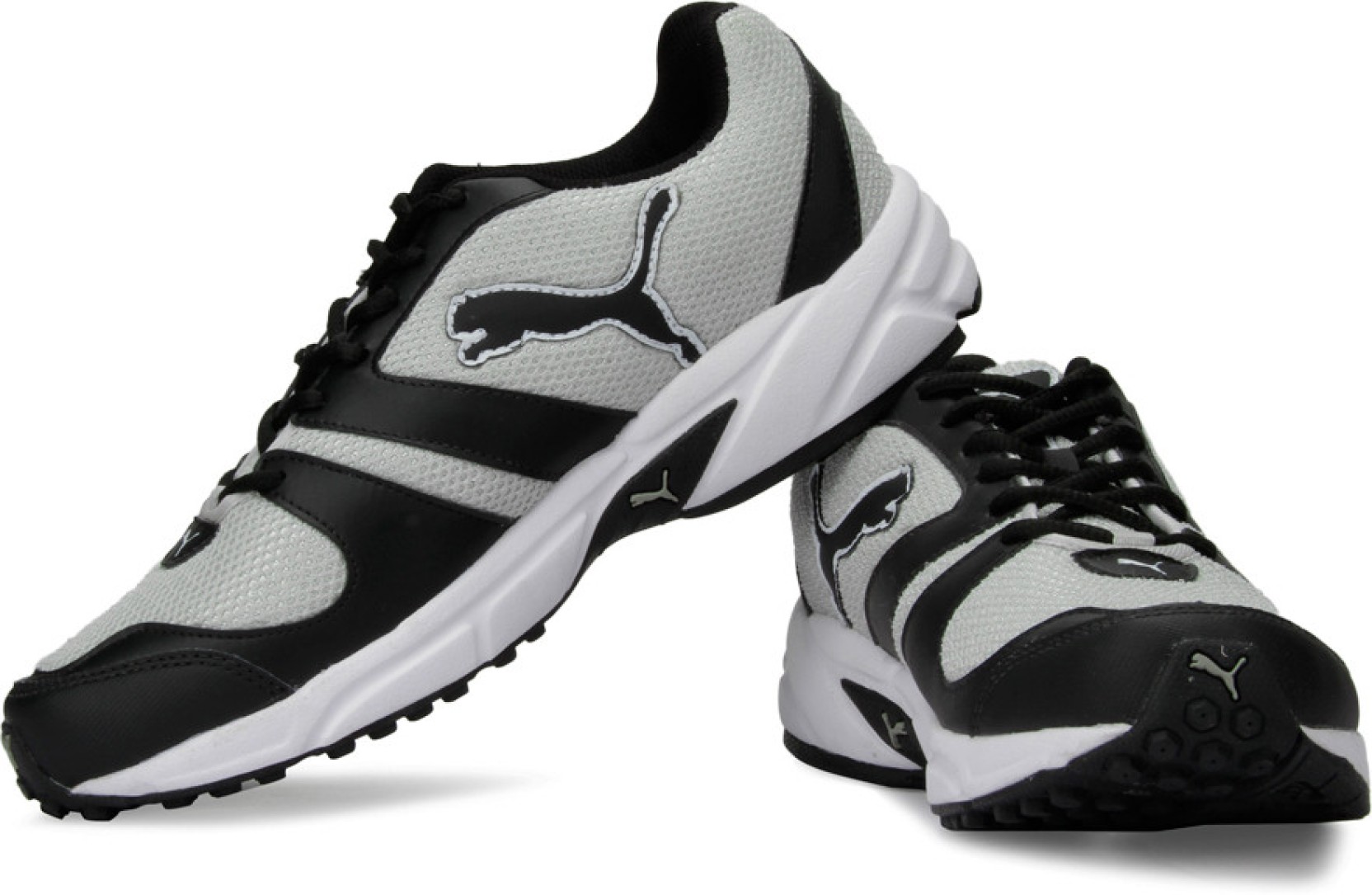 Puma Running Shoes - Buy Black, Silver Color Puma Running Shoes Online ...