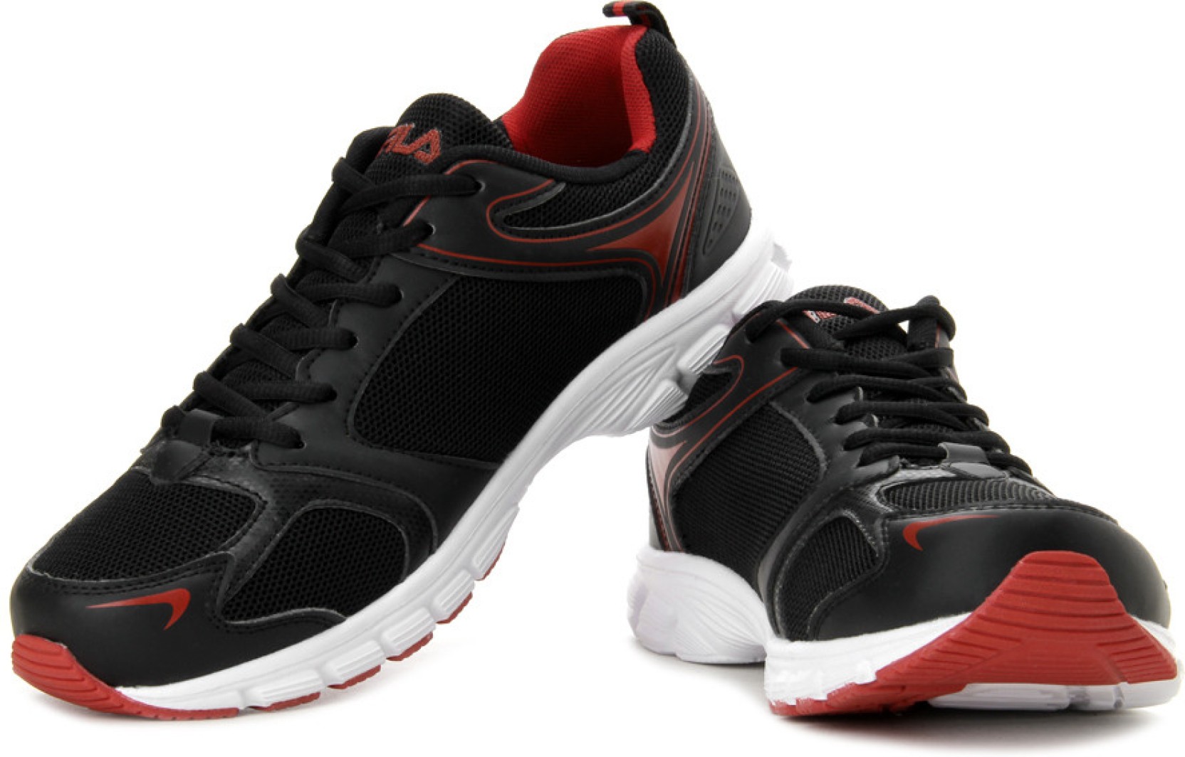 Fila Pleasure Running Shoes - Buy Black, Red Color Fila Pleasure ...