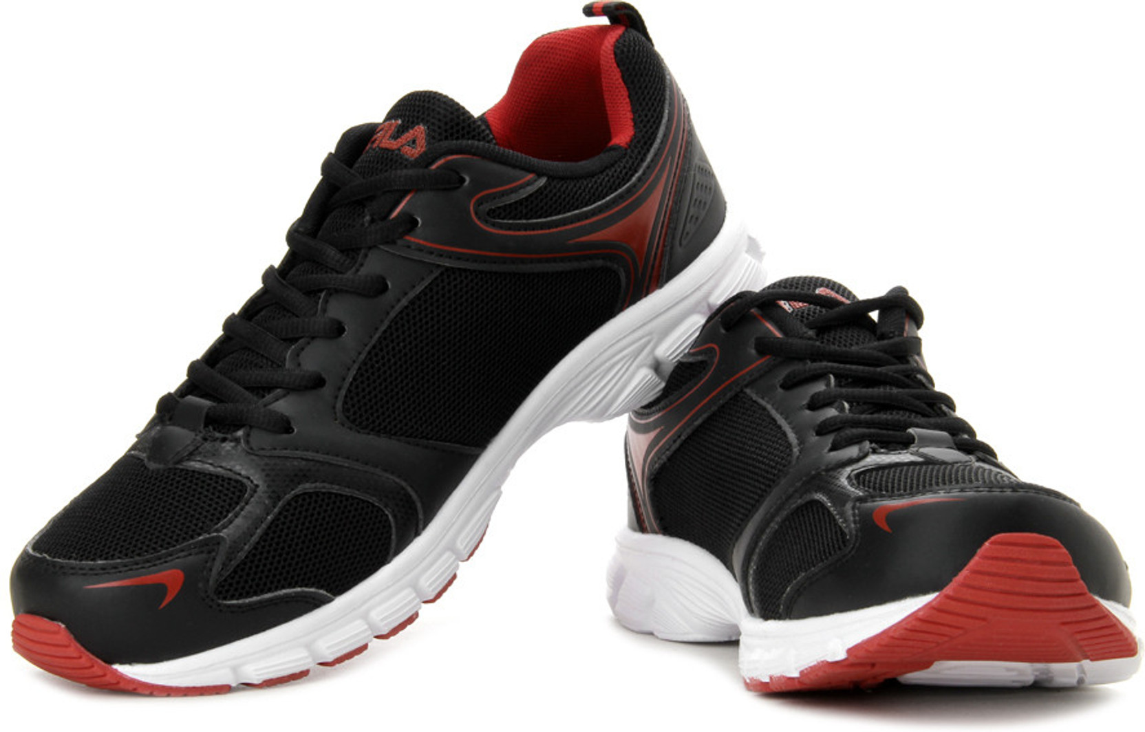 Fila Pleasure Running Shoes - Buy Black, Red Color Fila Pleasure ...