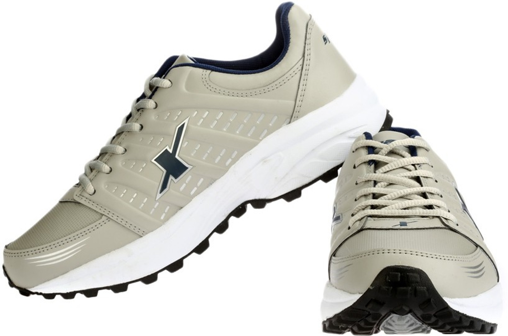 sparx men's navy blue and white running shoes