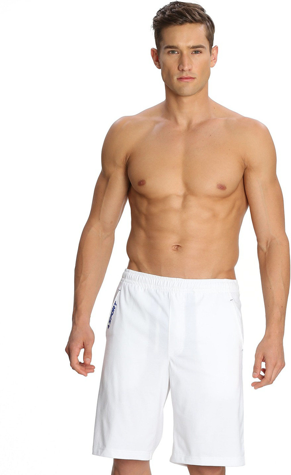Jockey Solid Men's White Sports Shorts - Buy White and ...