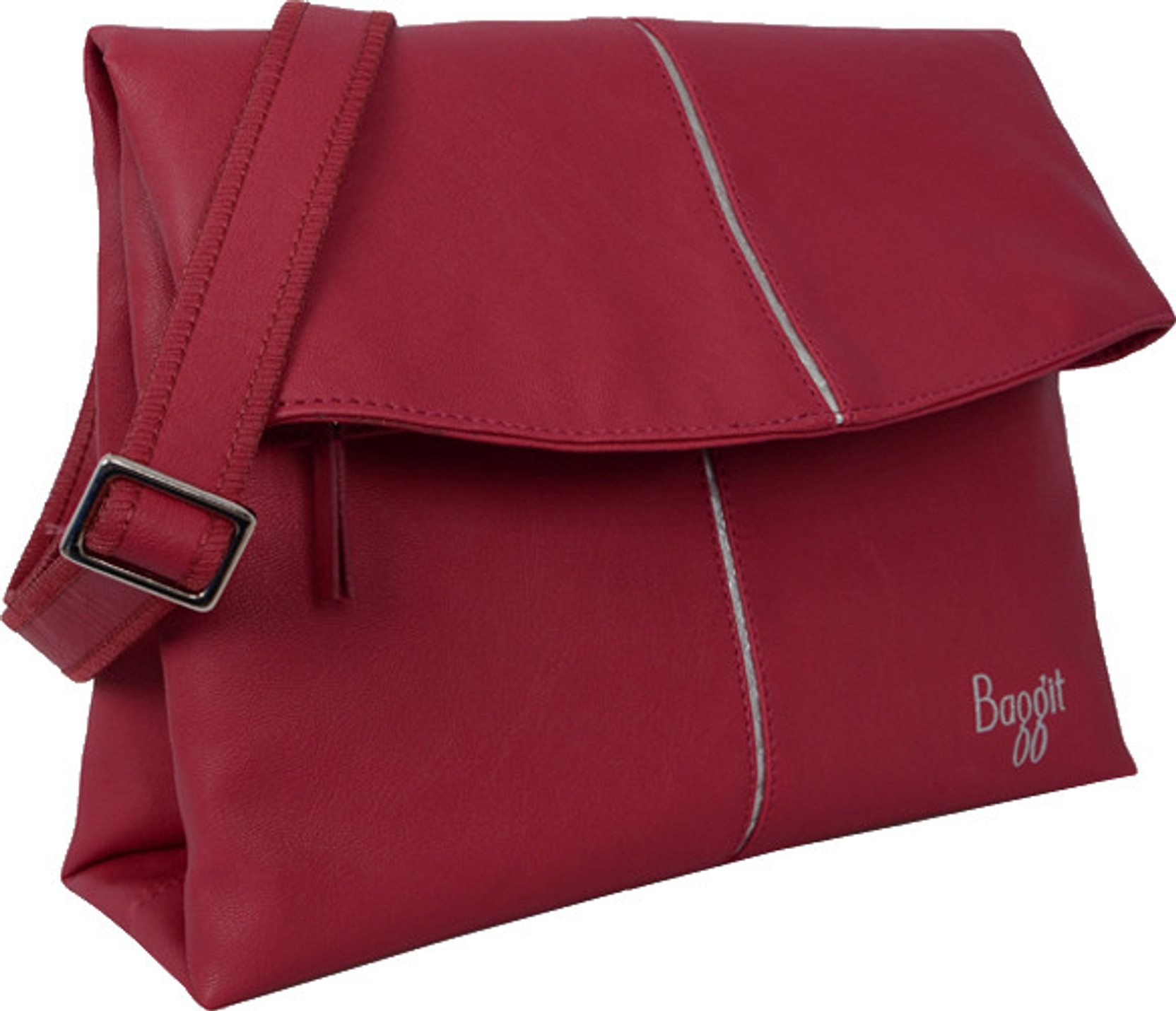 Baggit Women Casual Purple PU Sling Bag Pink Price in India