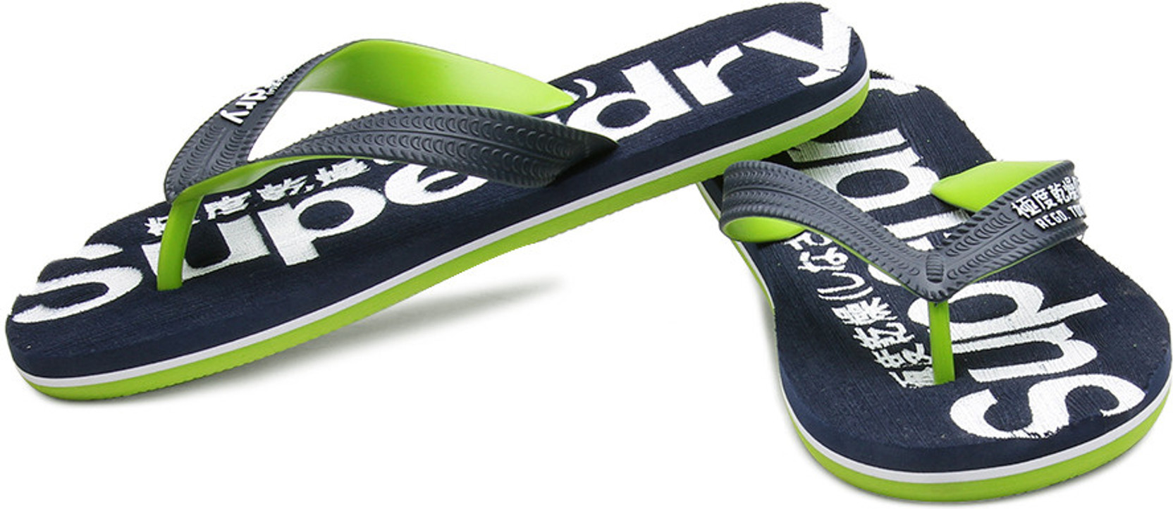 Superdry Flip Flops Buy Dark Navy, White, Lime Color Superdry Flip