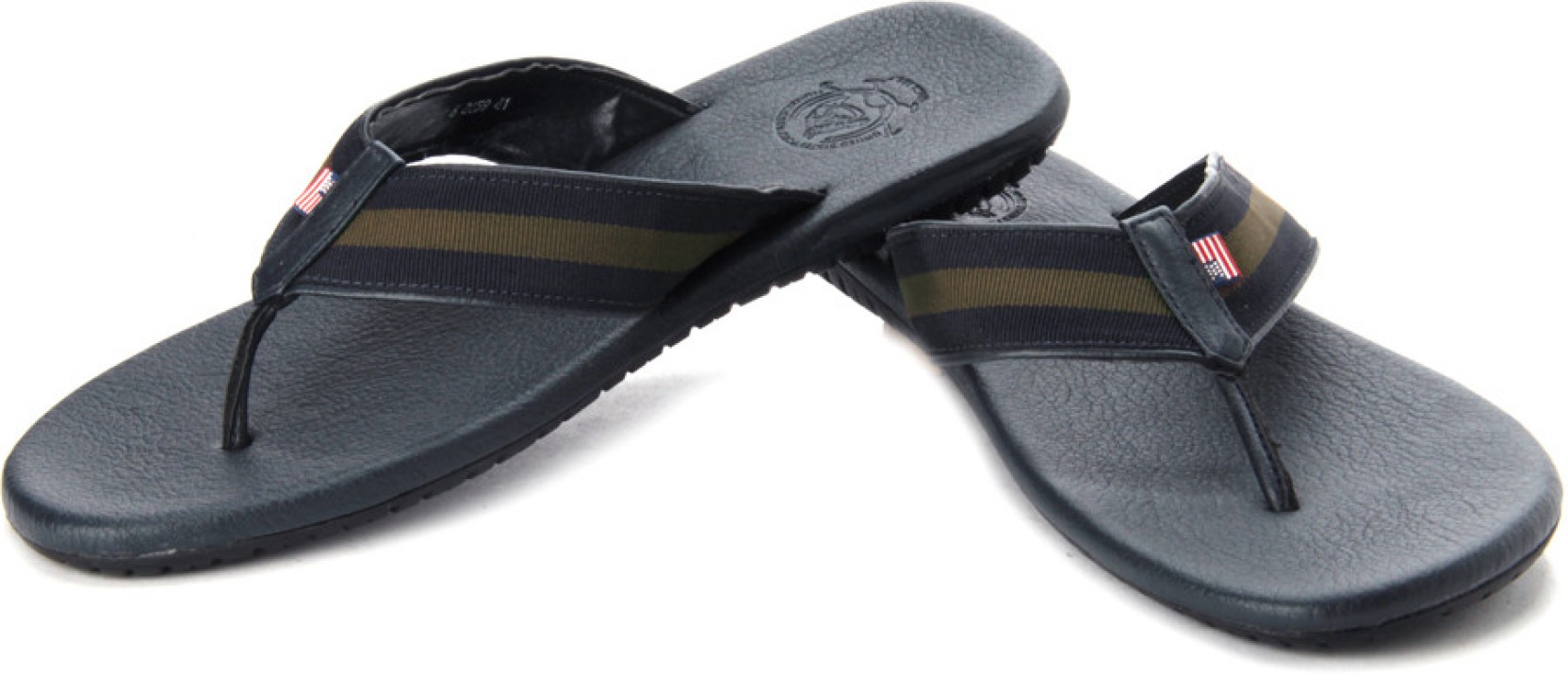 U.S. Polo Assn Slippers - Buy Olive, Navy Color U.S. Polo Assn Slippers ...