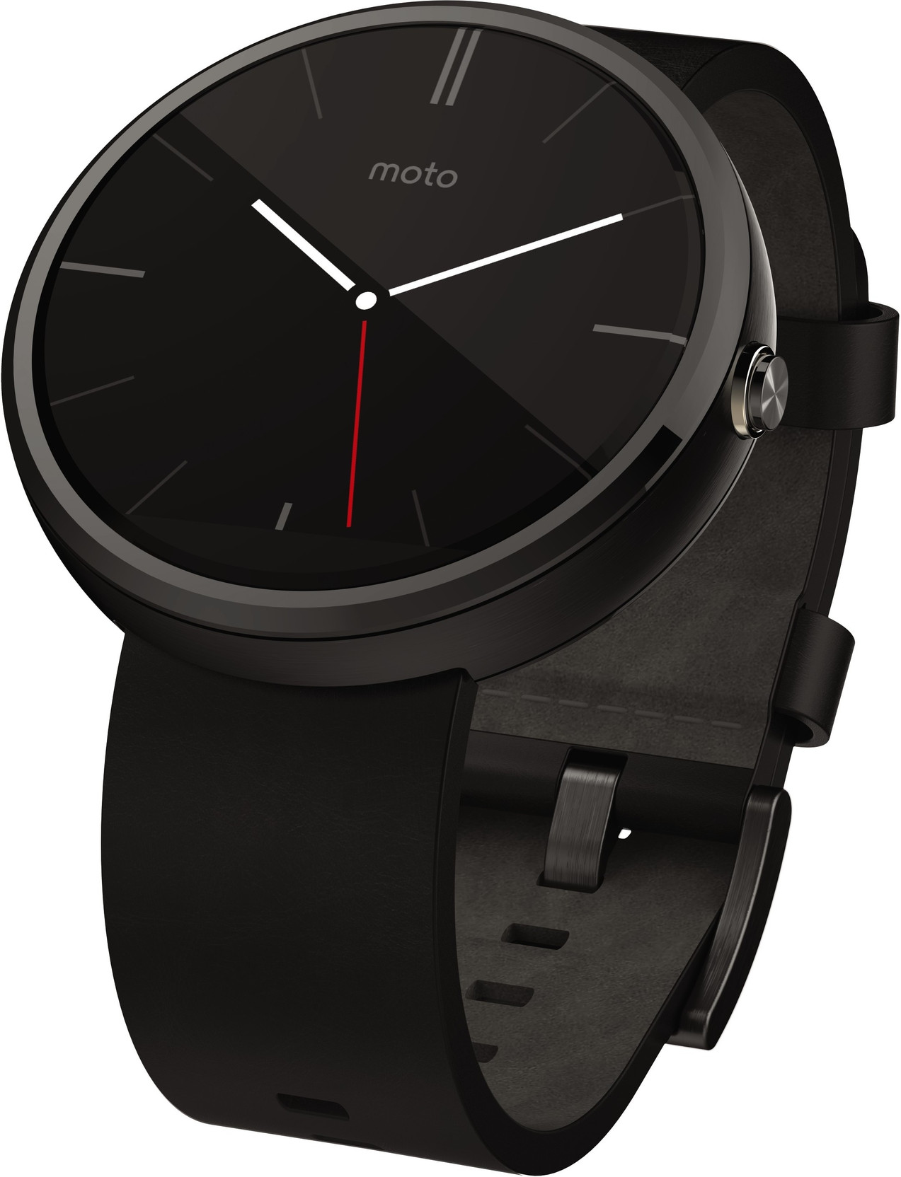 Motorola Moto 360 Black Leather Smartwatch Price in India - Buy ...