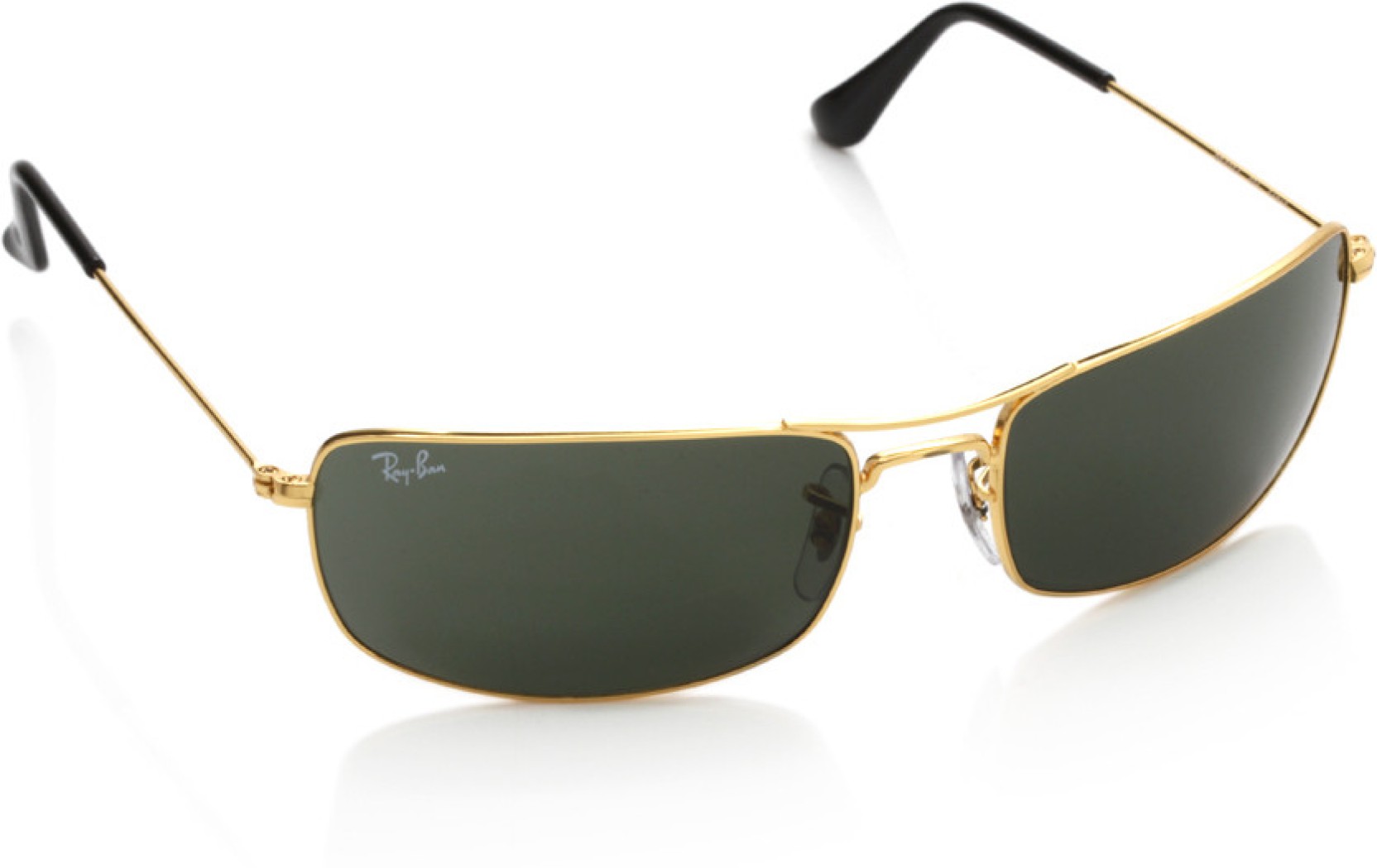 Buy Ray-Ban Rectangular Sunglasses Green For Men Online ...