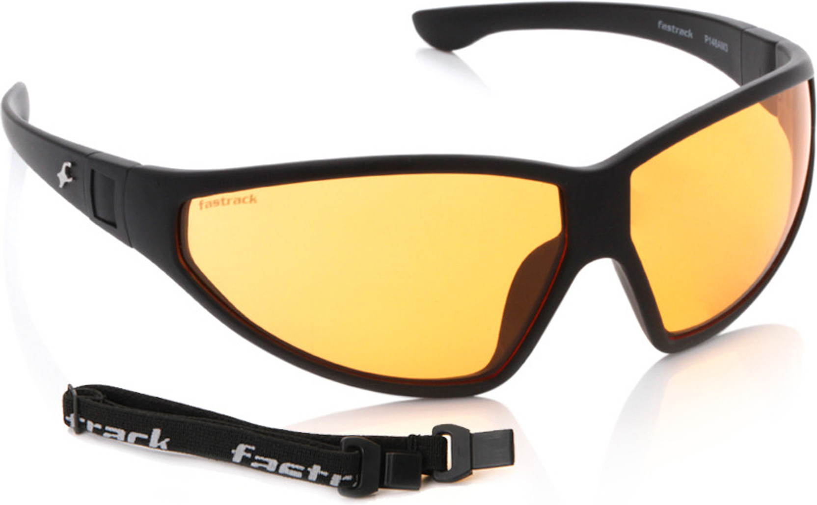 Buy Fastrack Wraparound Sunglasses Yellow For Men & Women Online