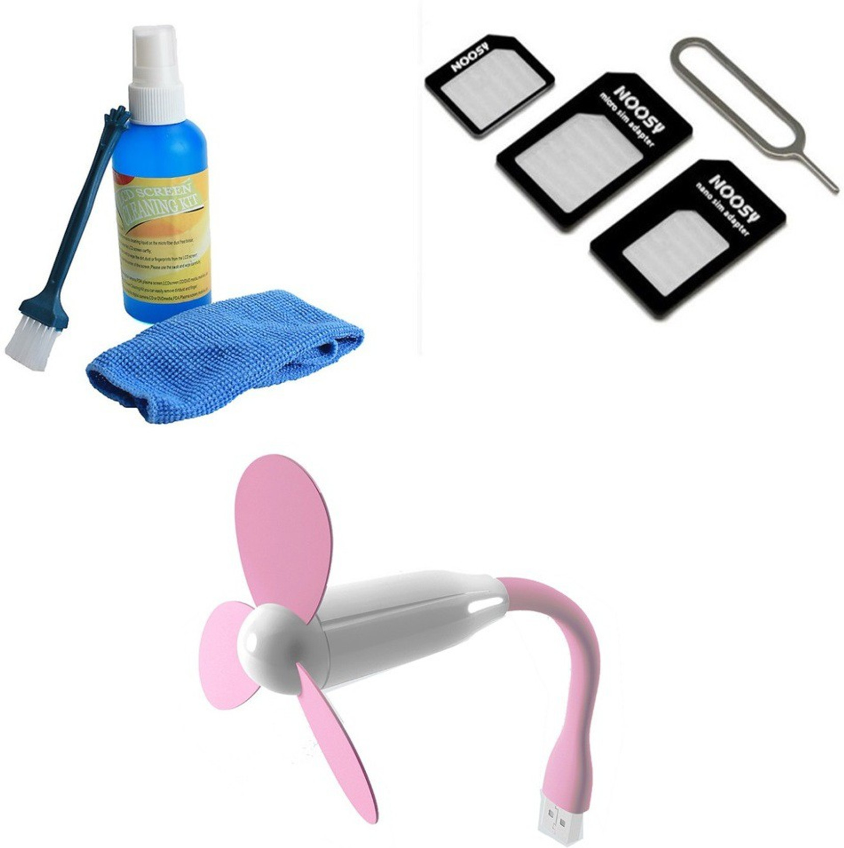Bigkik Laptop Fan CLEANING KIT USB FAN WITH NOOSY SIM USB Fan Price in