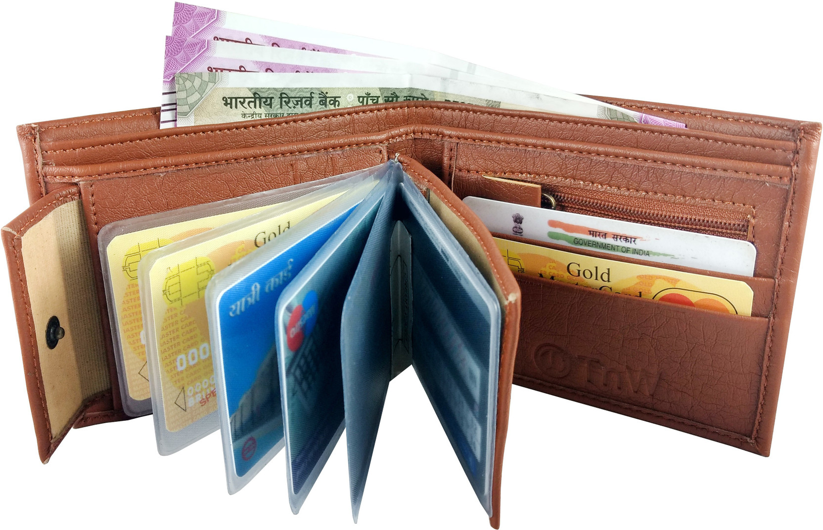 SA Enterprises Men Tan Artificial Leather Wallet Tan Price in India