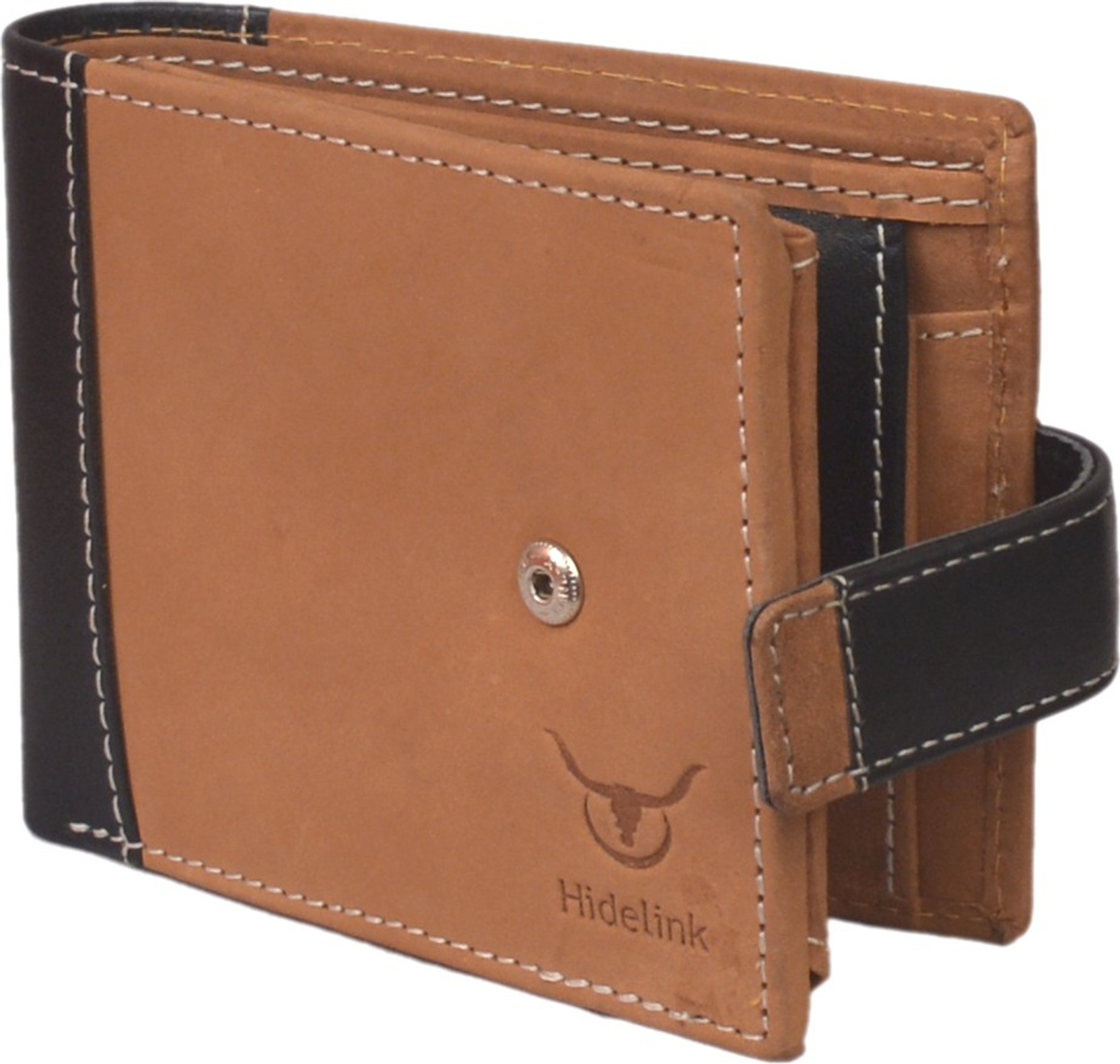 Hidelink Men Brown Genuine Leather Wallet Brown Price in India