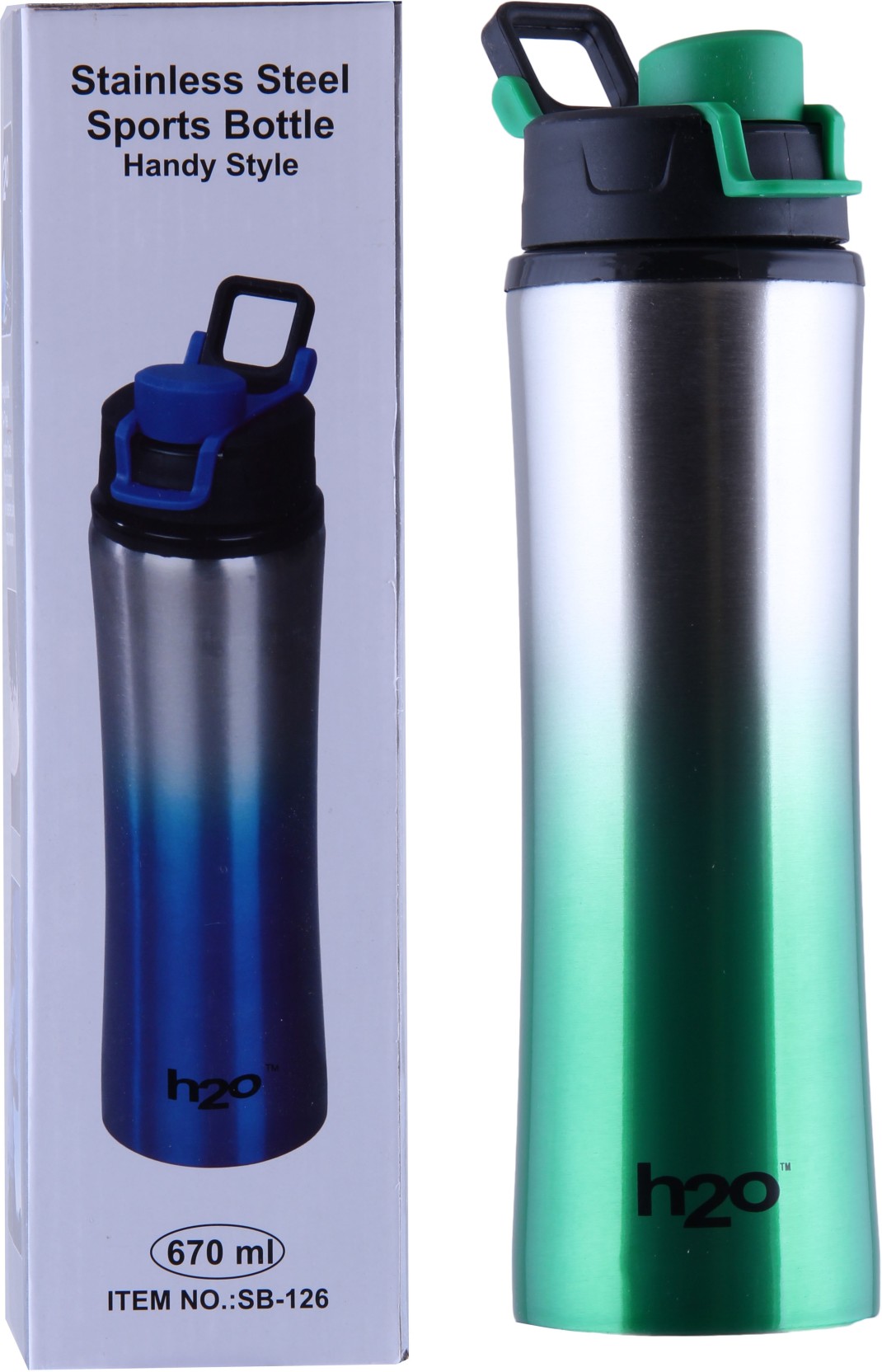 H2O STAINLESS STEEL SPORTS BOTTLE 670 ml Water Bottle