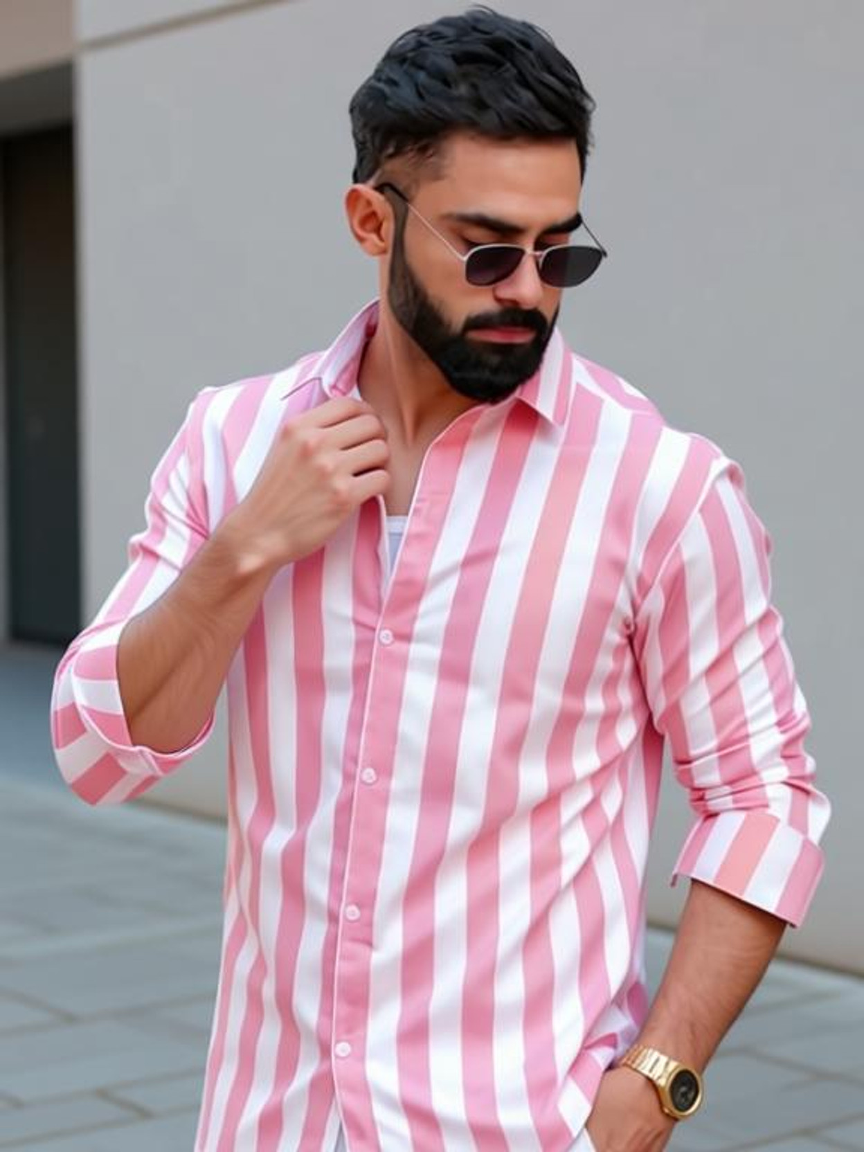 Men's Striped Casual Shirt
