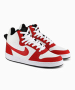 nike court borough mid red and black