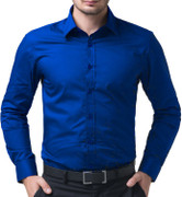 Royal blue shirt black pants Clearance