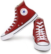 Buy Red Color Converse Canvas Shoes 