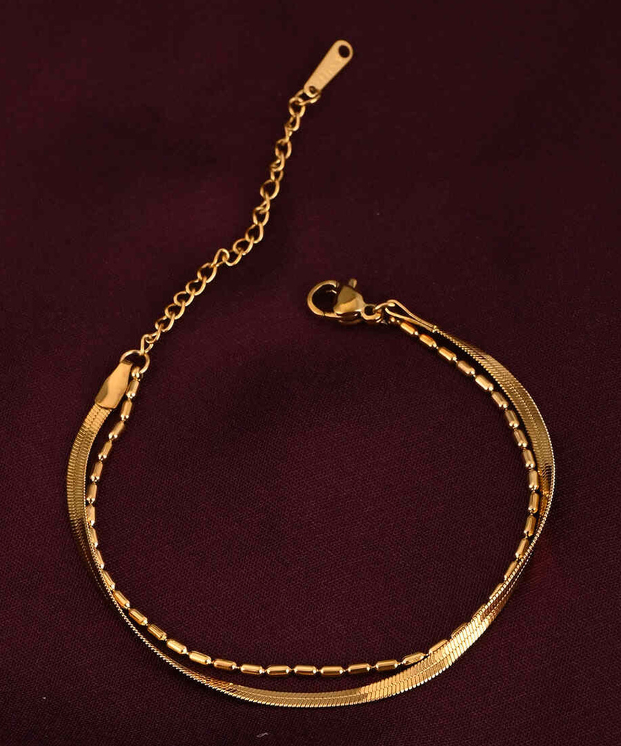 PALMONAS Stainless Steel Gold-plated Bracelet