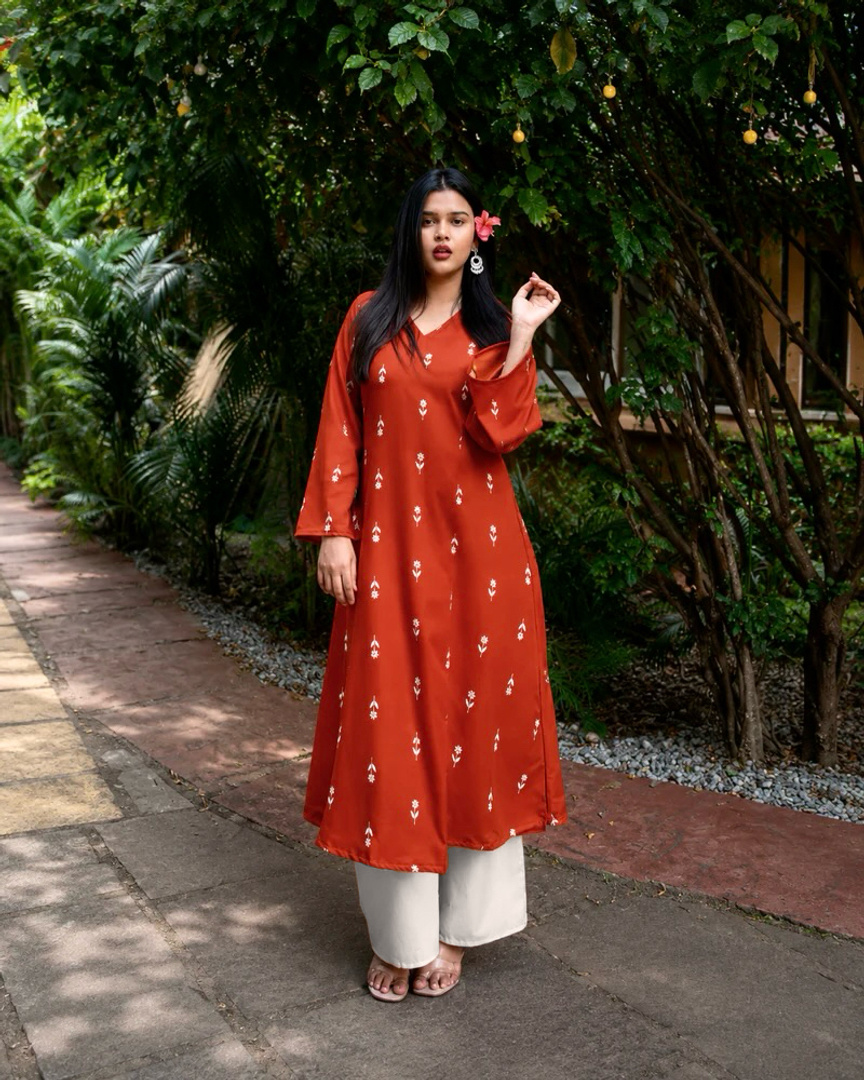 SEAKART Women Viscose Rayon Kurta Palazzo Set