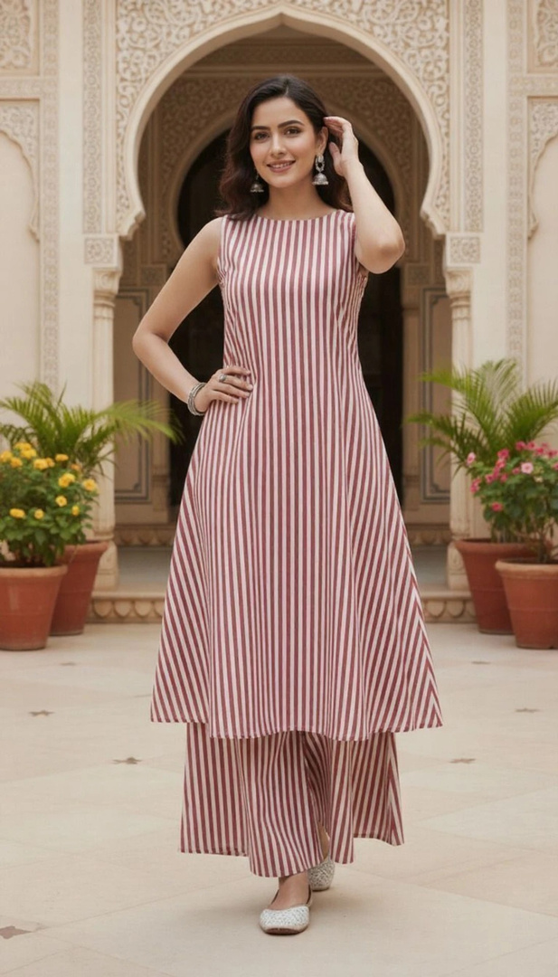 HBJ FASHION Women Viscose Rayon Kurta Palazzo Set