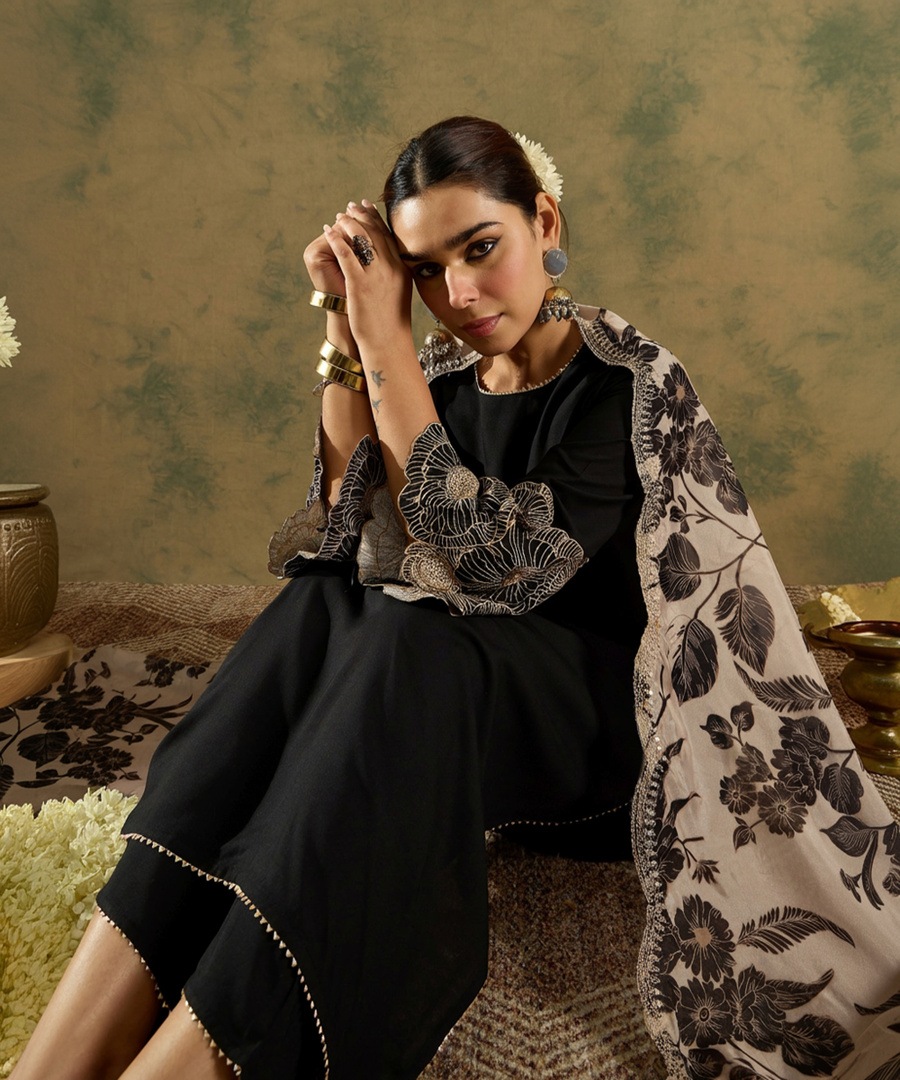 Indo Era Women Viscose Rayon Kurta Pant Dupatta Set