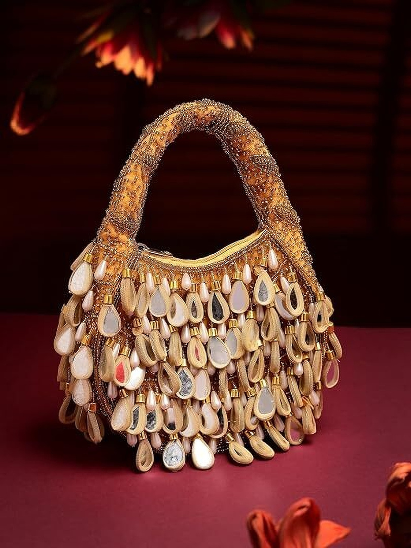 Zeba collection Girls Gold Handbag